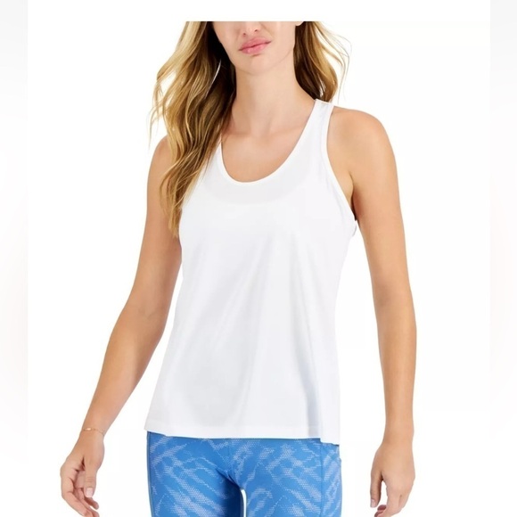 ID Ideology Women s Embossed Star Racerback Tank White Size Large dress - Picture 1 of 9